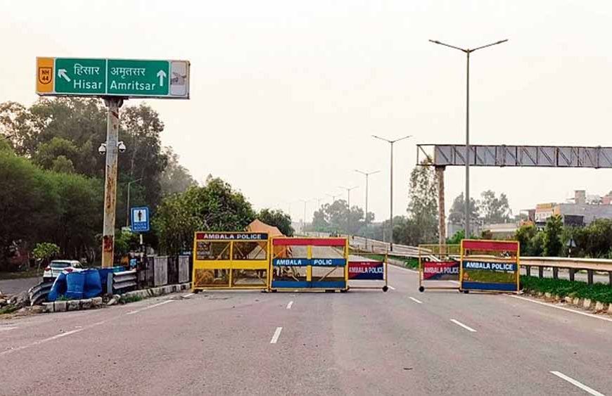 दिल्ली कूच पर अड़े किसान: हरियाणा पुलिस ने जारी की ट्रैफिक एडवाइजरी, शंभू बॉर्डर सील