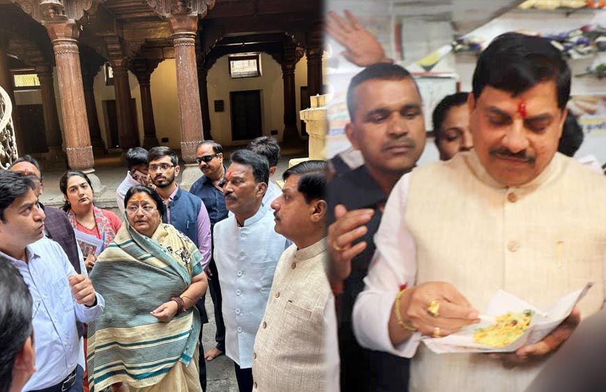 मुख्यमंत्री डॉ. यादव ने ऐतिहासिक और धार्मिक धरोहर गोपाल मंदिर का किया औचक निरीक्षण