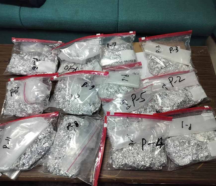 चारबाग़ रेलवे स्टेशन पर डी.आर.आई द्वारा 3.110 किग्रा हेरोइन जब्त