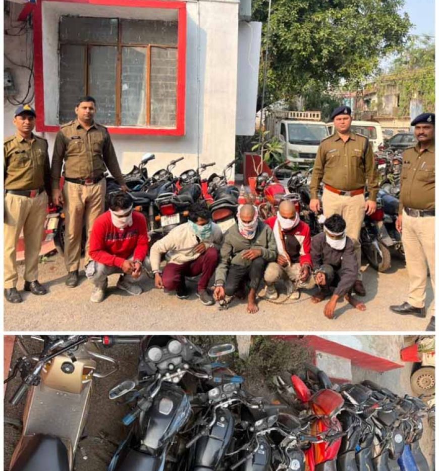 मध्यप्रदेश पुलिस द्वारा अंतरराज्यीय वाहन चोरी के प्रकरणों में व्यापक कार्रवाई