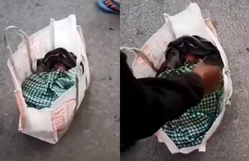 इंसानियत शर्मसार: थैले में मिली नवजात , लोगों ने रोने की आवाज पर बचाई जान