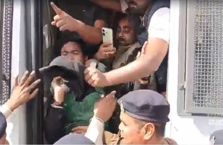 BJP दफ्तर निर्माण विवाद: प्रदर्शन कर रहे कई कांग्रेसी नेता गिरफ्तार