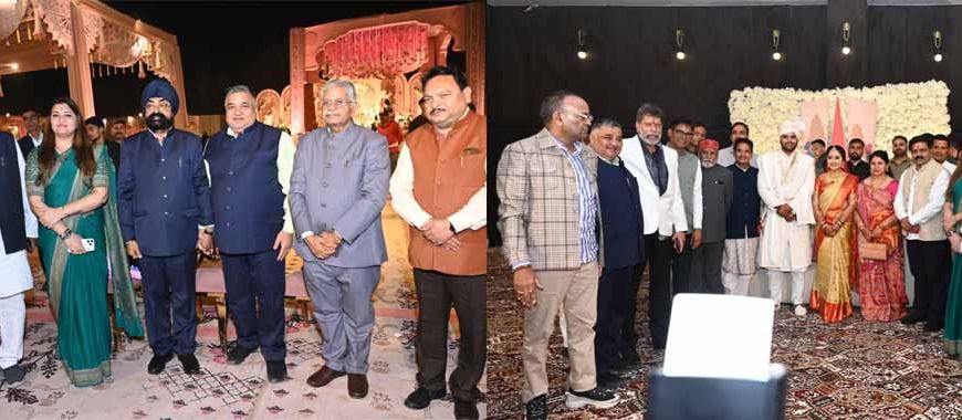 क्रेडा के अध्यक्ष श्री भूपेंद्र सवन्नी जी की सुपुत्री एवं भाजपा नेता शिवरतन शर्मा जी के सुपुत्र के विवाह समारोह में शामिल हुए पर्यटन मंत्री राजेश अग्रवाल