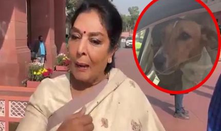संसद में कार में पालतू कुत्ता लेकर पहुंचीं रेणुका चौधरी, बोलीं- ‘अंदर वाले काटते हैं, मेरा कुत्ता नहीं’