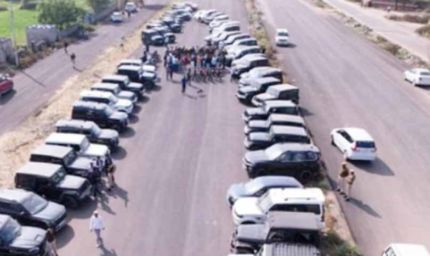 राजधानी में काली थार का कहर: चालान कटने के बाद सड़कें जाम, जब्त वाहनों की कतारें लंबी