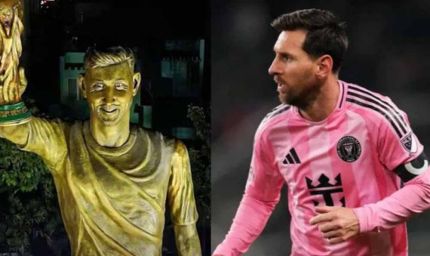 फीफा वर्ल्ड कप विजेता लियोनेल मेसी की अनोखी उपलब्धि, सबसे लंबी फुटबॉलर मूर्ति का किया उद्घाटन