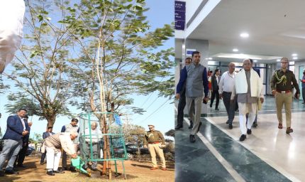 राज्यपाल मंगुभाई पटेल ने किया एम्स का भ्रमण