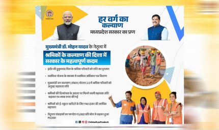 श्रमिकों के कल्याण के लिये मध्यप्रदेश में दो वर्षों में हुए उल्लेखनीय कार्य