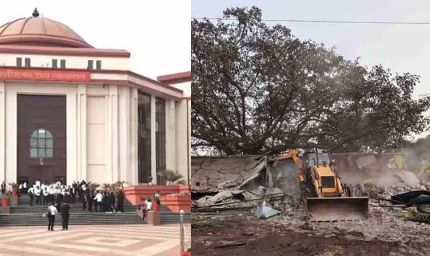 नेशनल हाईवे पर बुलडोजर का सख्त संदेश, अवैध ढाबे हुए ध्वस्त
