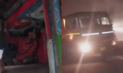 रीवा-प्रयागराज हाईवे पर भीषण हादसा: ट्रक-ट्रेलर की टक्कर, 5 घंटे बाद गैस कटर से निकाली गई ड्राइवर की जान