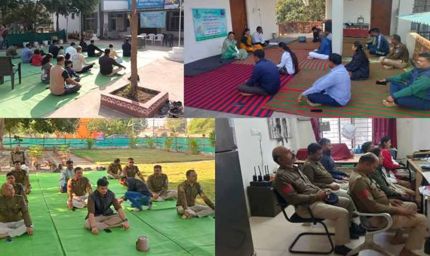 विश्व ध्यान दिवस पर मध्यप्रदेश पुलिस की ऐतिहासिक सहभागिता