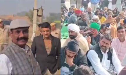 संगरिया में एथेनॉल फैक्ट्री का विरोध तेज, किसानों ने टोल प्लाजा पर दिया धरना