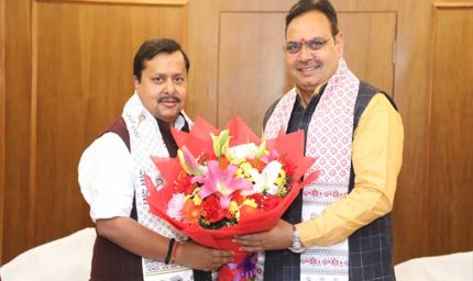 मुख्यमंत्री भजनलाल शर्मा ने भाजपा के राष्ट्रीय कार्यकारी अध्यक्ष नितिन नबीन से की शिष्टाचार भेंट