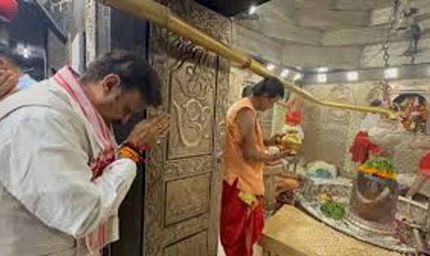 उपमुख्यमंत्री शुक्ल ने बाबा महाकालेश्वर के किए दर्शन