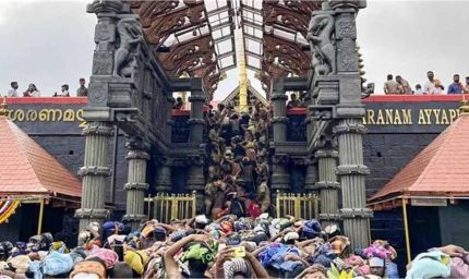 सबरीमाला मंदिर में श्रद्धालुओं का रिकॉर्ड, तीर्थयात्रियों की संख्या 30 लाख के पार