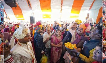 क्षिप्रा में CM मोहन ने 251 नवदंपतियों को आशीर्वाद दिया, बोले- सामूहिक विवाह से कम होता है पारिवारिक बोझ