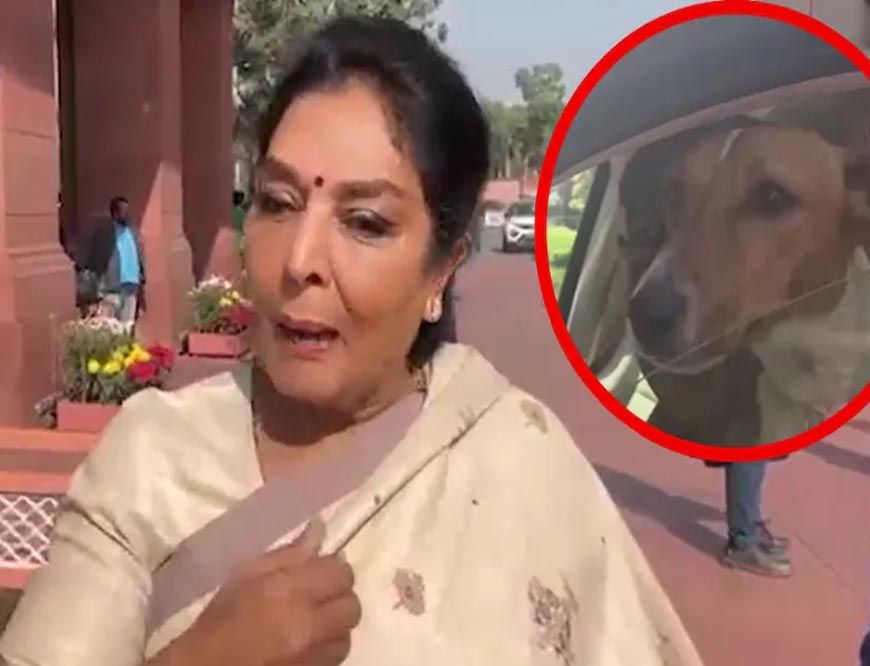 संसद में कार में पालतू कुत्ता लेकर पहुंचीं रेणुका चौधरी, बोलीं- ‘अंदर वाले काटते हैं, मेरा कुत्ता नहीं’