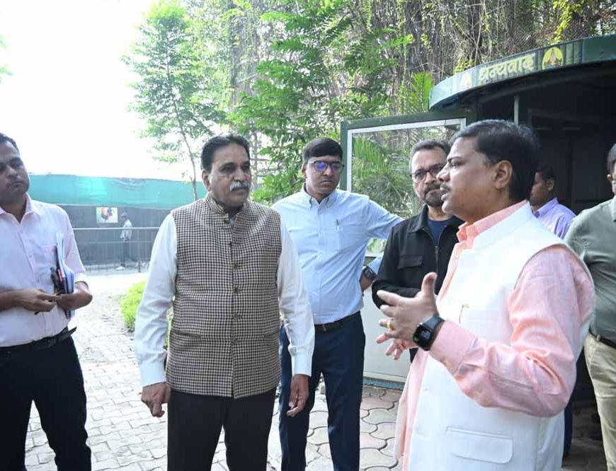 वन मंत्री केदार कश्यप ने नंदनवन-नंदन पक्षी विहार का किया निरीक्षण