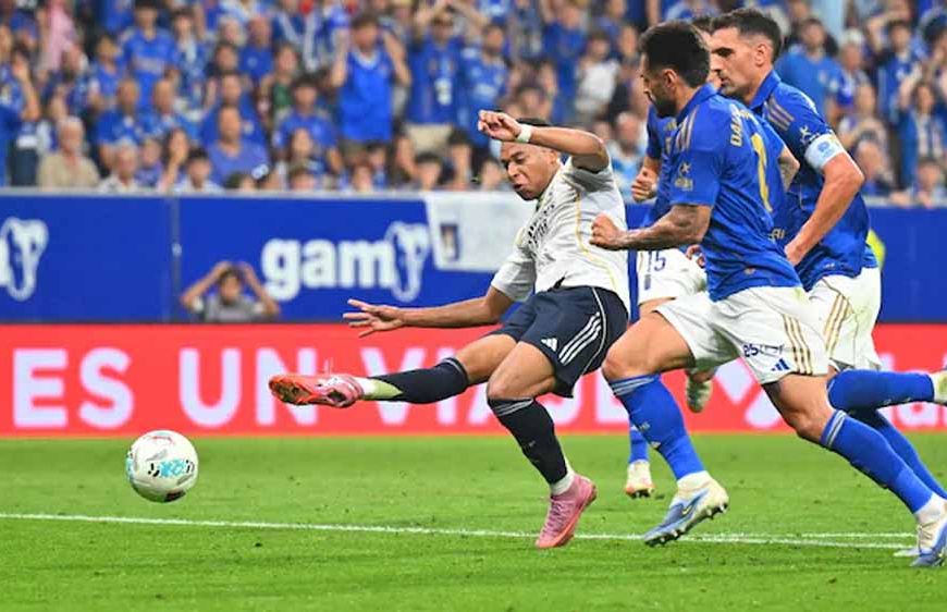 एमबाप्पे के दो गोल से रियाल मैड्रिड की आसान जीत