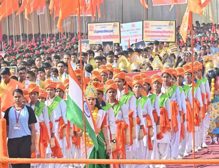 महाराणा प्रताप शिक्षा परिषद से जुड़े शैक्षणिक संस्थानों के विद्यार्थियों ने निकाली शोभायात्रा
