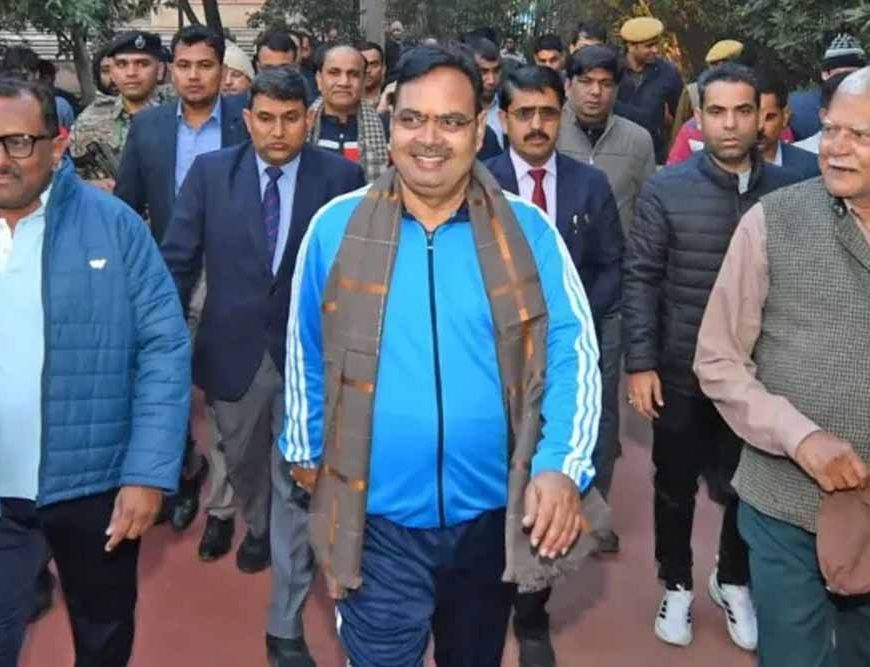सीएम भजनलाल शर्मा बिना प्रोटोकॉल पहुंचे जवाहर सर्किल, की आधे घंटे की मॉर्निंग वॉक