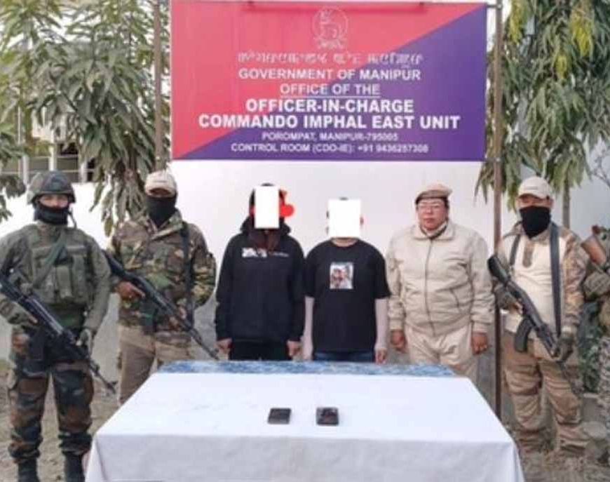 मणिपुर में सुरक्षा बलों की बड़ी कार्रवाई: दो महिलाओं समेत 7 उग्रवादी गिरफ्तार, हथियारों का जखीरा बरामद