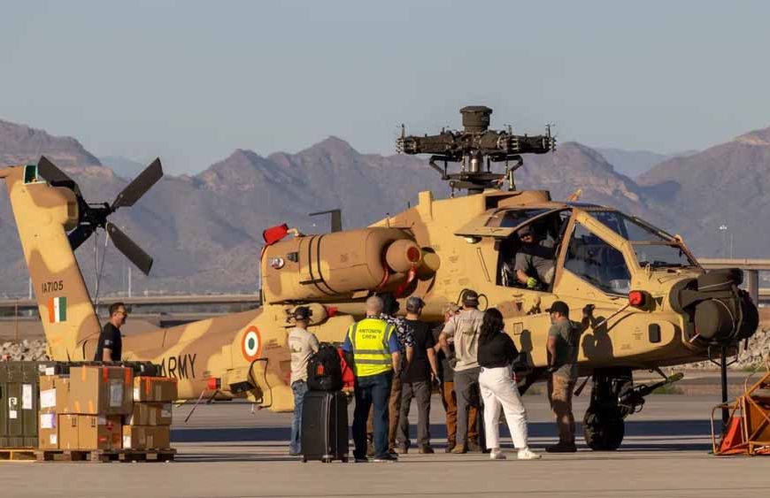 भारत की हवाई ताकत में इजाफा: AH-64E अपाचे हेलिकॉप्टर अमेरिका से भारत पहुंचे