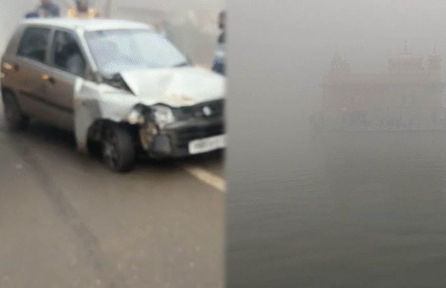 पंजाब में घना कोहरा, 5 जिलों में रेड अलर्ट: एंबुलेंस, कार और स्कूल वैन के हादसे, दिन का पारा 2.1°C गिरा