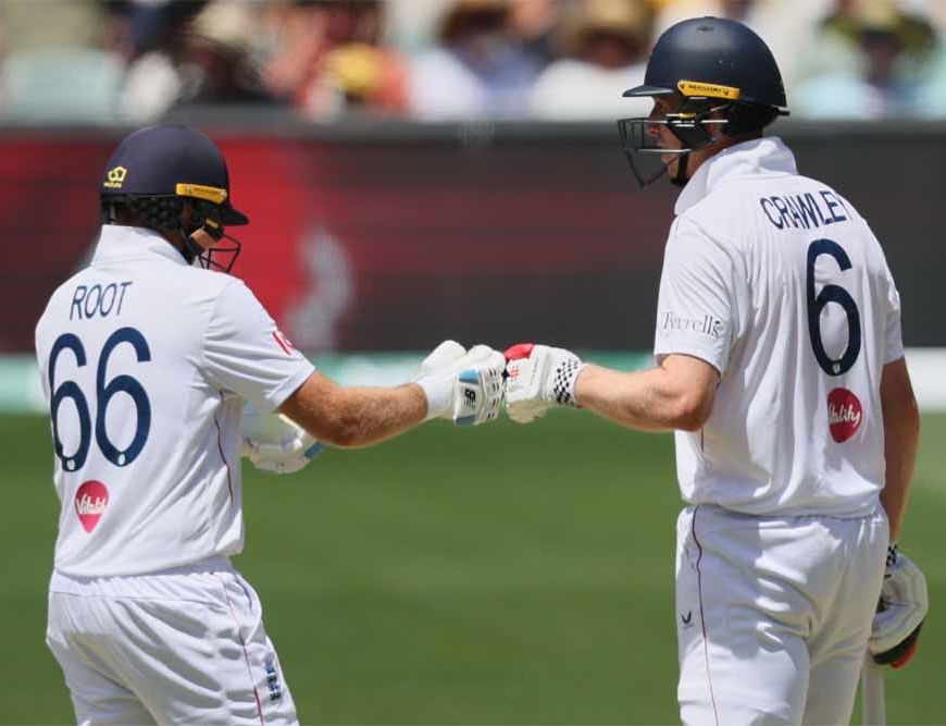 इंग्लैंड को छठा झटका, क्राउली शतक से चूके; लियोन ने झटकी तीसरी विकेट