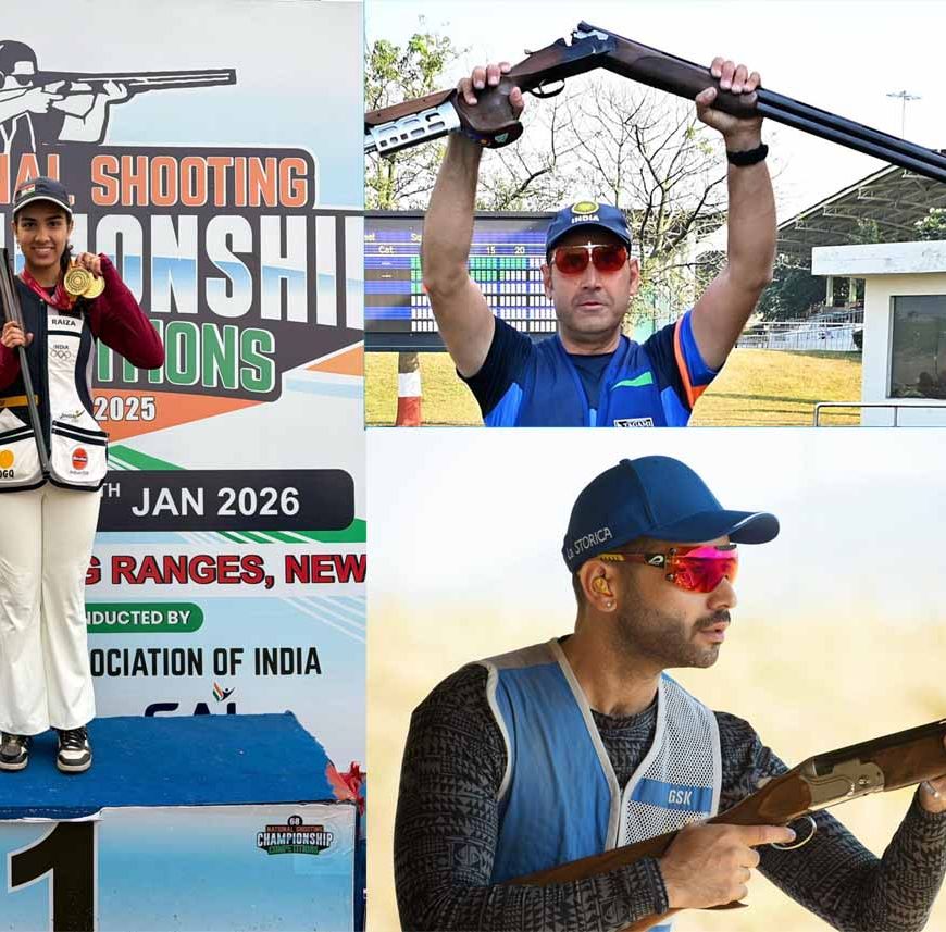 जिंदल स्टील के एथलीट्स गुरजोआत सिंह खंगुरा और राइज़ा ढिल्लों ने 68वीं राष्ट्रीय शॉटगन शूटिंग चैंपियनशिप में राष्ट्रीय खिताब जीतकर रचा इतिहास