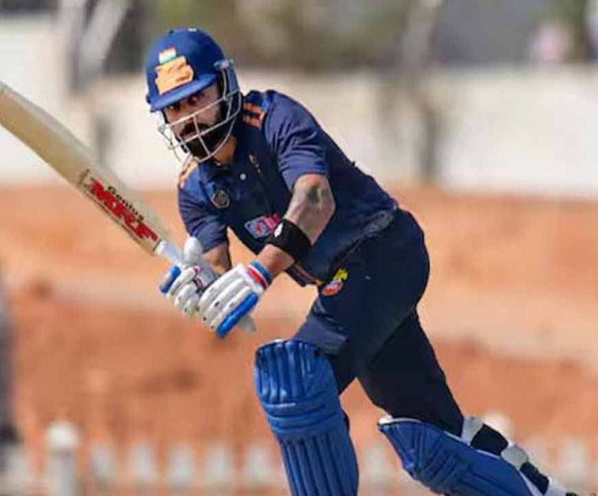 विजय हजारे ट्रॉफी में विराट का विराट शतक: विराट कोहली ने रचा इतिहास, लिस्ट-ए में सचिन तेंदुलकर को छोड़ा पीछे