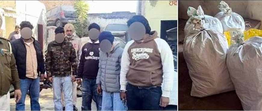 नशे के नेटवर्क पर बड़ा वार, 52 हजार कैप्सूल जब्त, 5 युवक पुलिस गिरफ्त में
