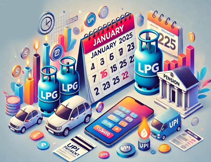 नया नियम: 1 जनवरी 2026 से आपकी जेब पर पड़ेगा सीधा असर! LPG से लेकर UPI और PAN तक होंगे ये 7 बड़े बदलाव