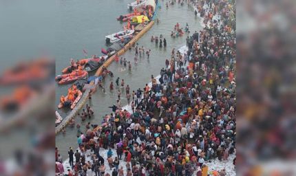 प्रयागराज: पौष पूर्णिमा पर माघ मेले में 21 लाख श्रद्धालुओं ने लगाई आस्था की डुबकी