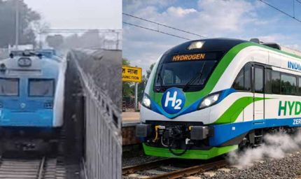 जींद पहुंची देश की पहली हाइड्रोजन ट्रेन, सोनीपत रूट पर PM करेंगे समर्पित