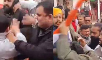 कांग्रेस दफ्तर में हंगामा: राजेश राम की मौजूदगी में कार्यकर्ता आपस में भिड़े, चले लात-घूंसे