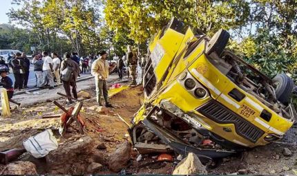 झारखंड में बारात बस हादसा: ब्रेक फेल होने से 9 की मौत, 80 घायल