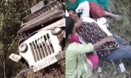 उदयपुर में सवारियों से भरी जीप पलटी, 3 लोगों की मौत मची चीख-पुकार