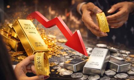 कीमती धातुओं में बड़ी गिरावट: चांदी एक दिन में ₹1 लाख सस्ती, सोना ₹33,000 लुढ़का