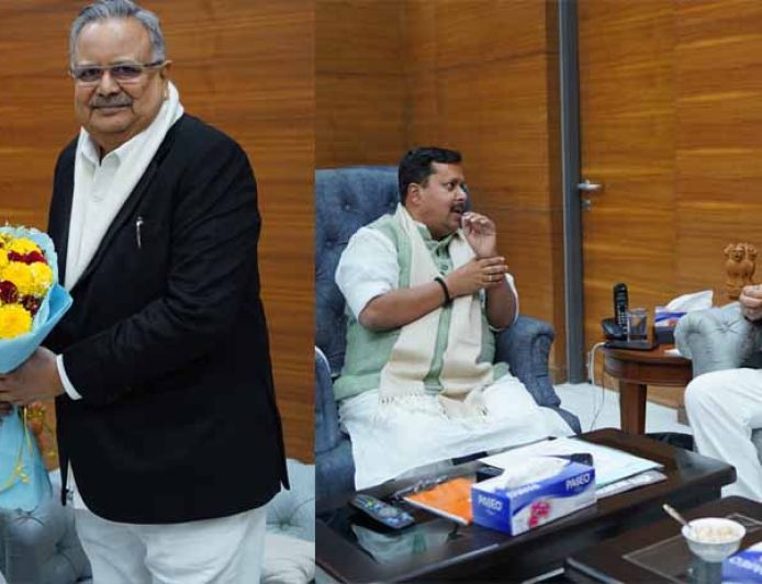 दिल्ली में छत्तीसगढ़ विधानसभा अध्यक्ष डॉ रमन सिंह ने भाजपा के राष्ट्रीय कार्यकारी अध्यक्ष नितिन नबीन से की मुलाकात