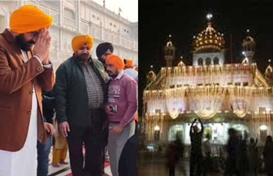 होर्डिंग्स विवाद में अकाल तख्त में पेश हुए मंत्री सोंध, नंगे पांव सतनाम वाहेगुरु का जाप करते पहुंचे