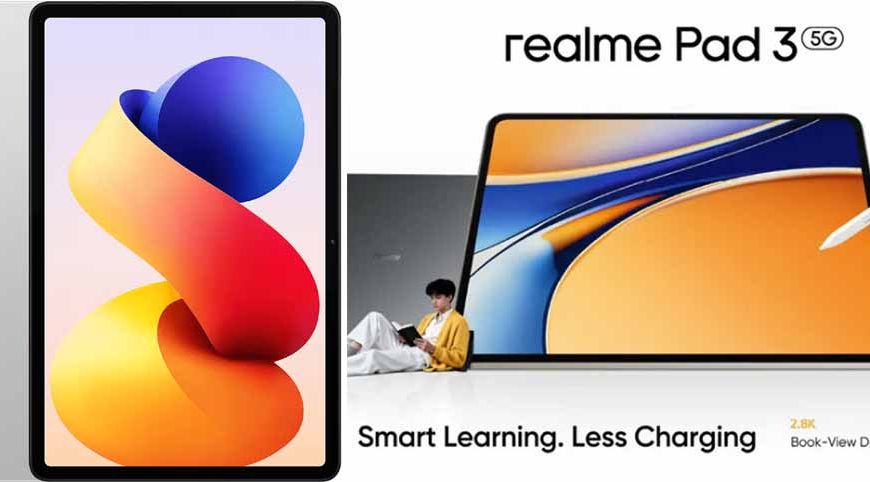 भारत में 12000mAh बैटरी वाले टैबलेट की पहली एंट्री, Realme Pad 3 और Redmi Pad 2 Pro लॉन्च