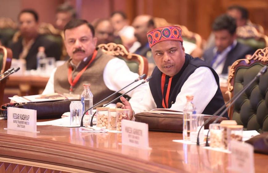 रायपुर : सभी राज्यों के परिवहन मंत्रियों की बैठक में शामिल हुए मंत्री केदार कश्यप
