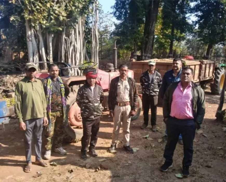 अवैध उत्खनन में संलिप्त 2 ट्रैक्टर जब्त, वन अमले ने गश्त के दौरान की कार्रवाई