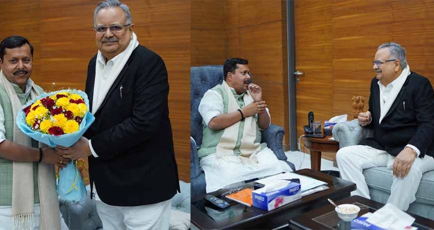 दिल्ली में छत्तीसगढ़ विधानसभा अध्यक्ष डॉ रमन सिंह ने भाजपा के राष्ट्रीय कार्यकारी अध्यक्ष नितिन नबीन से की मुलाकात