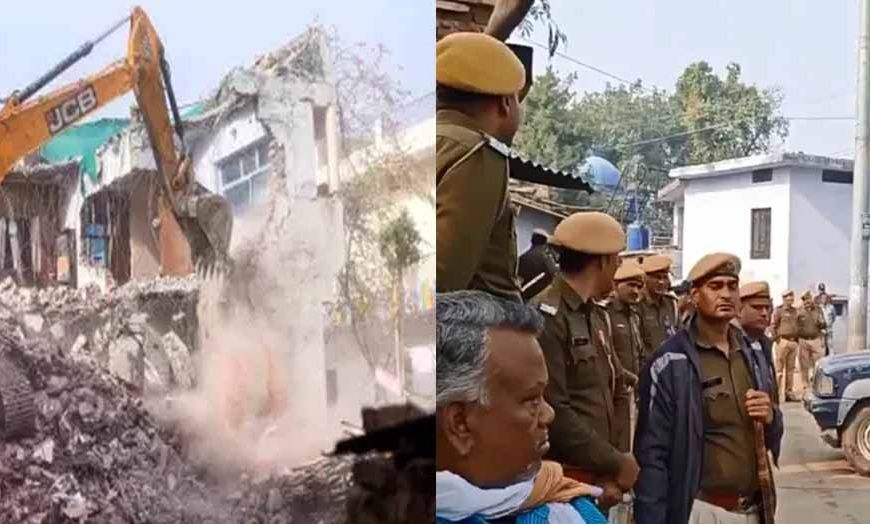 राजस्थान के करौली में कुख्यात सटोरिए रशीद के घर पर चला बुलडोजर, छावनी में बदला इलाका