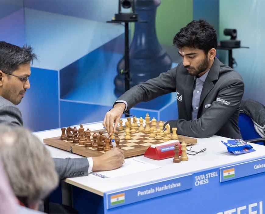 टाटा स्टील मास्टर्स: गुकेश–अर्जुन की बाज़ी ड्रॉ, प्रज्ञानानंद ने दर्ज की पहली जीत
