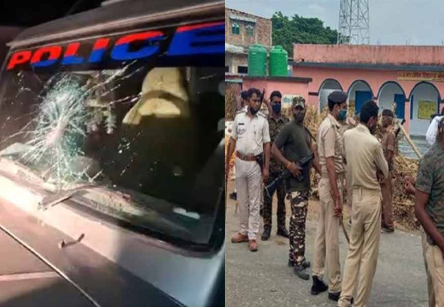 वारंटी की गिरफ्तारी के दौरान पुलिस टीम पर पथराव, 5 जवान घायल और वाहन भी क्षतिग्रस्त