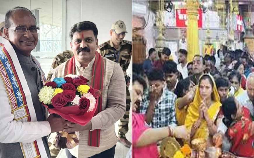 केंद्रीय मंत्री शिवराज पहुंचे रायपुर, स्मारक महोत्सव के लिए राजनांदगांव रवाना