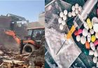 जयपुर में ड्रग्स माफिया पर बड़ी कार्रवाई, दो मंजिला अवैध मकान पर चला बुलडोजर